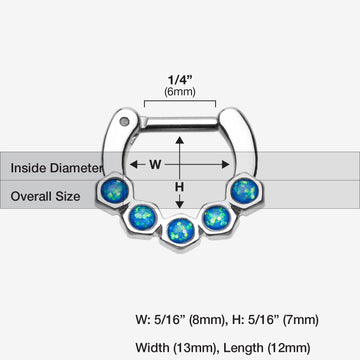 Detail View 1 of Opal Hexa Gemina Septum Clicker-Light Blue